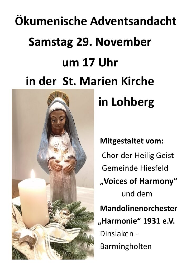 29.11.2025: Ökumenische Adventsandacht in St. Marien Lohberg