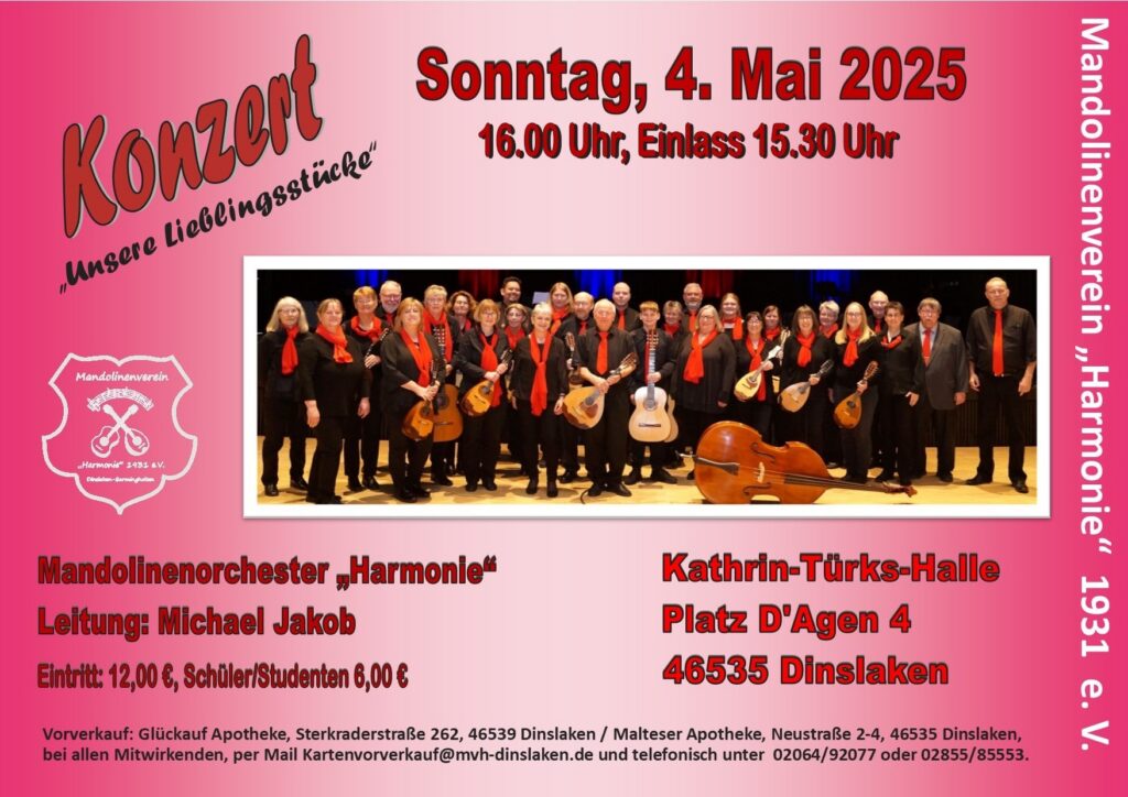 04.05.2025: Konzert „Unsere Lieblingsstücke“